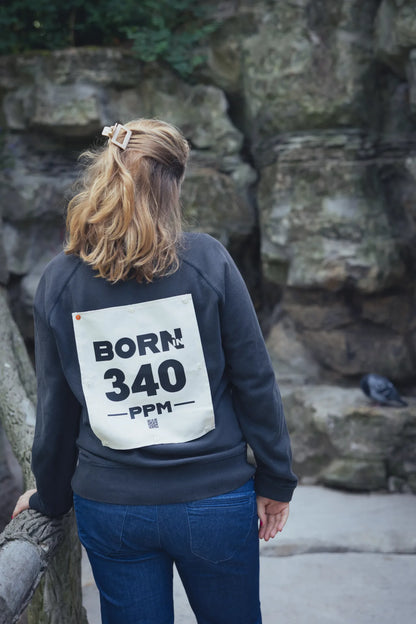 Le sweat "BORN IN ... PPM" (Personnalisé & revalorisé)
