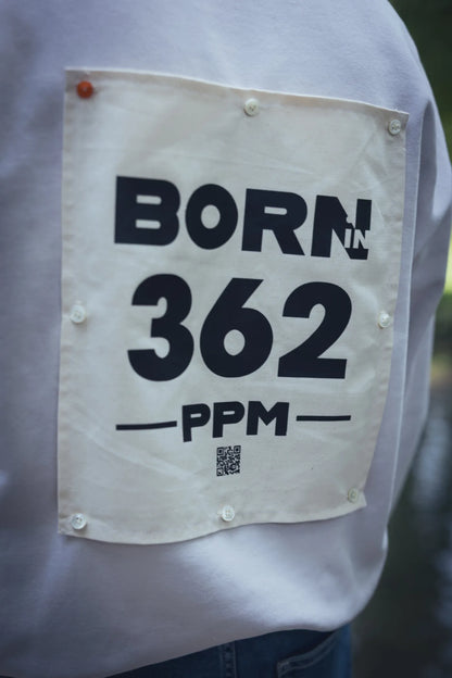 Le sweat "BORN IN ... PPM" (Personnalisé & revalorisé)